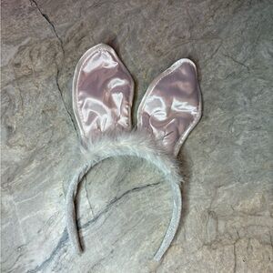 Fluffy Pink Bunny Ear Headband